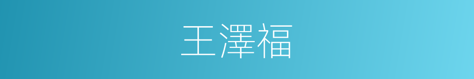 王澤福的同義詞