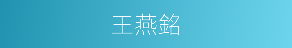 王燕銘的同義詞