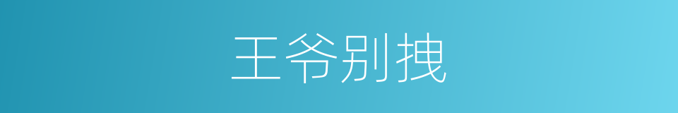 王爷别拽的同义词