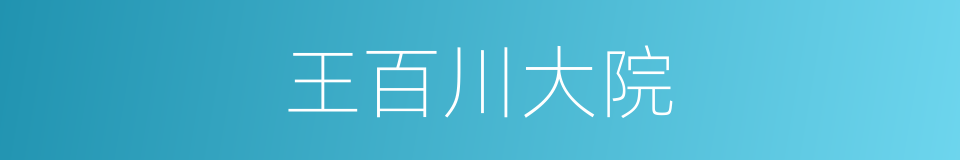 王百川大院的同义词