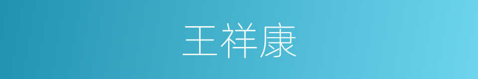 王祥康的同义词