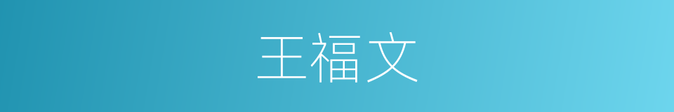 王福文的同义词