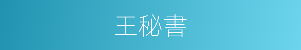王秘書的同義詞