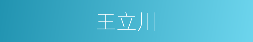 王立川的同义词