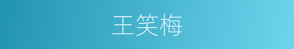 王笑梅的同义词