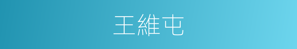 王維屯的同義詞