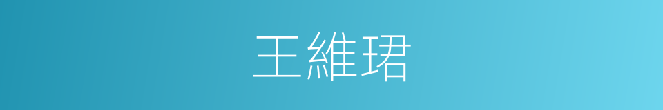 王維珺的同義詞