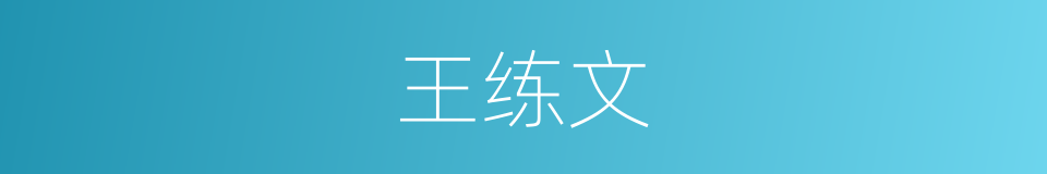 王练文的同义词