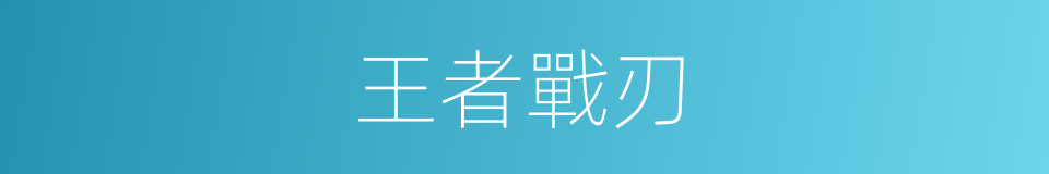 王者戰刃的同義詞