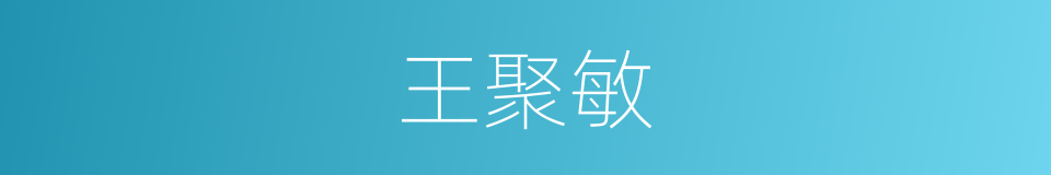 王聚敏的同义词