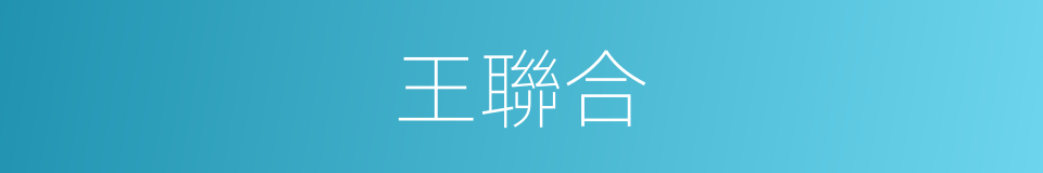 王聯合的同義詞
