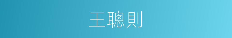 王聰則的同義詞