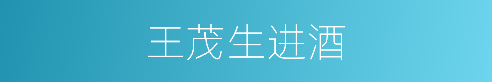 王茂生进酒的同义词