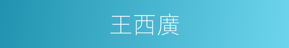 王西廣的同義詞