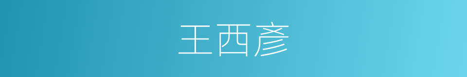 王西彥的同義詞