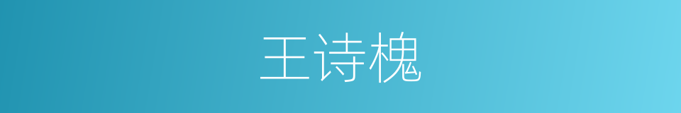王诗槐的同义词