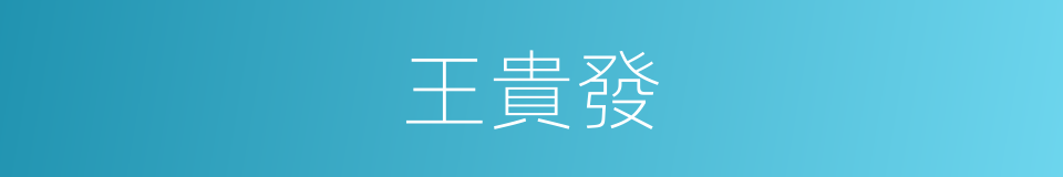 王貴發的同義詞