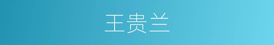 王贵兰的同义词