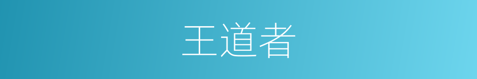 王道者的意思