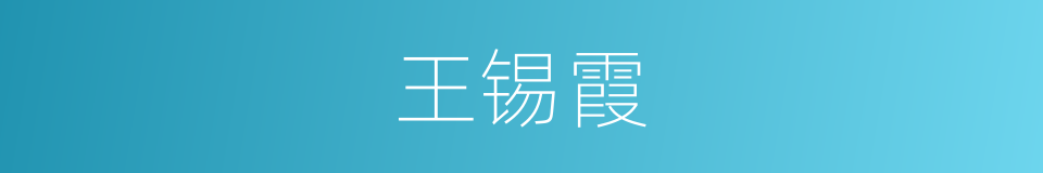 王锡霞的同义词