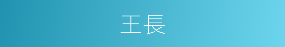 王長的意思