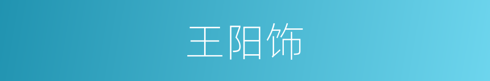 王阳饰的同义词