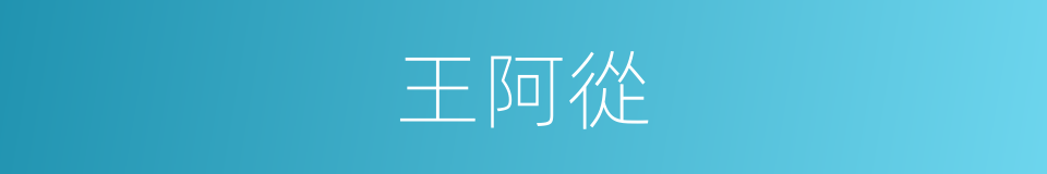 王阿從的同義詞