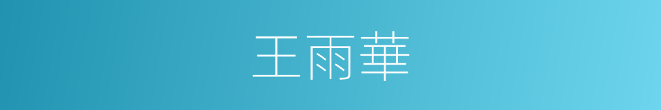 王雨華的同義詞
