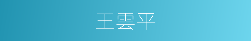 王雲平的同義詞