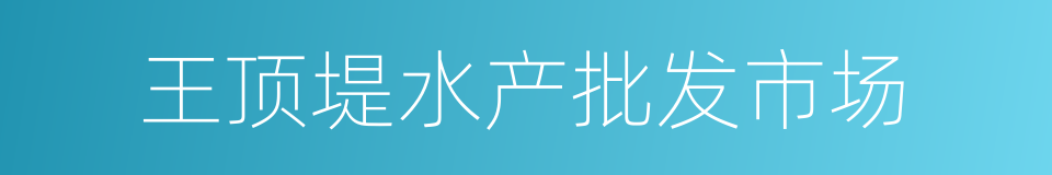 王顶堤水产批发市场的同义词