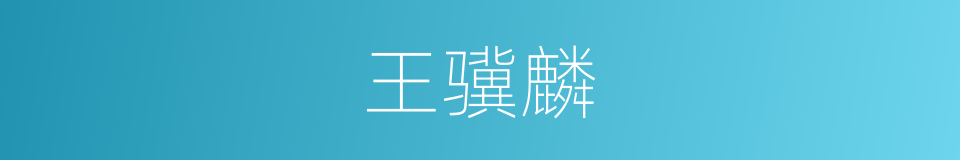 王骥麟的同义词