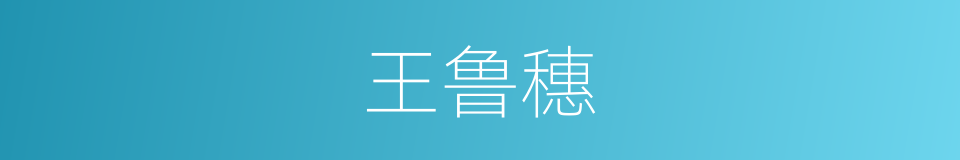 王鲁穗的同义词