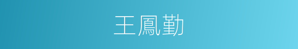王鳳勤的同義詞