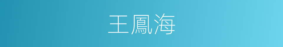 王鳳海的同義詞