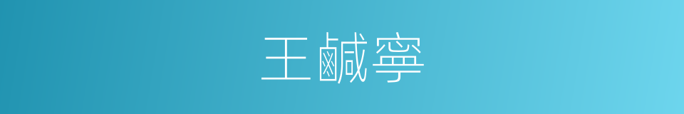 王鹹寧的同義詞