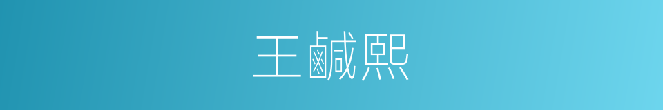 王鹹熙的同義詞