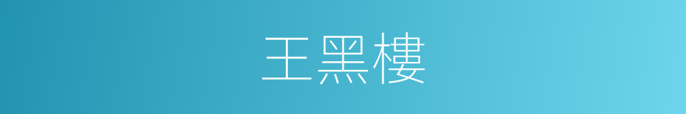 王黑樓的同義詞