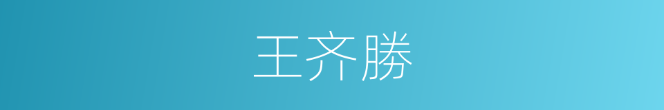 王齐勝的同義詞