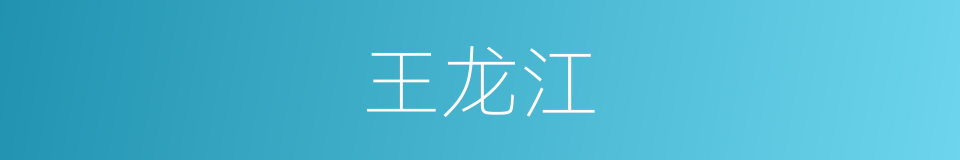 王龙江的同义词