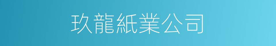 玖龍紙業公司的同義詞