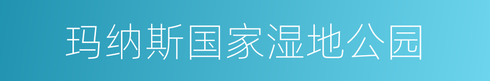 玛纳斯国家湿地公园的同义词