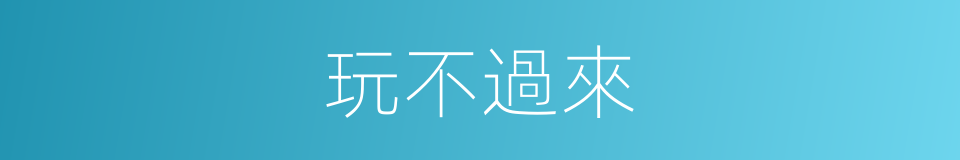 玩不過來的同義詞