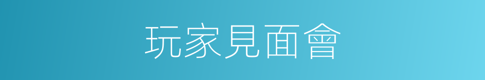 玩家見面會的同義詞