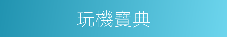 玩機寶典的同義詞