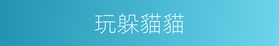 玩躲貓貓的同義詞