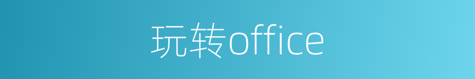 玩转office的同义词