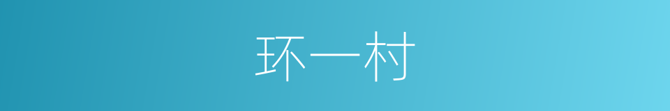 环一村的同义词