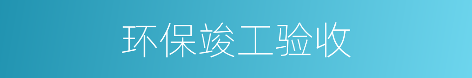 环保竣工验收的同义词