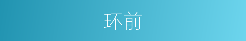 环前的同义词