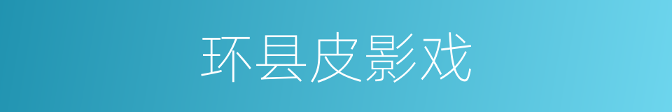 环县皮影戏的同义词